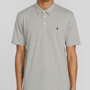 Volcom Men’s Banger Short Sleeve Grey Polo Shirt Size Medium